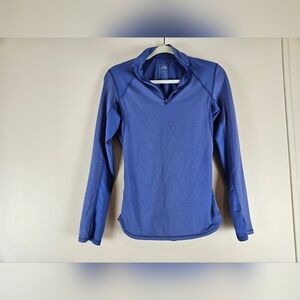 The north face zip front pullover long sleeve shirt